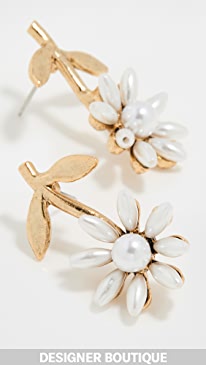 Oscar de la Renta - Upside Down Flower Earrings