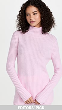 Something Navy - Ribbed Turtleneck Sweater