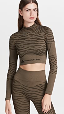 adidas by Stella McCartney - Asmc Truepurpose Seamless Yoga Crop Top