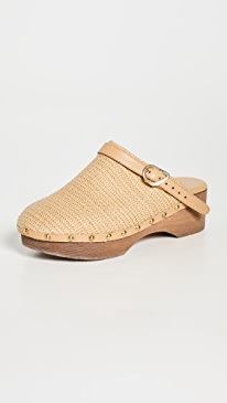 Ancient Greek Sandals - Classic Closed Raffia Clogs