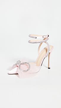 MACH & MACH - Double Crystal Bow High Heels