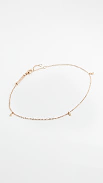 Zoe Chicco - 14k Gold Dangling Diamond Anklet