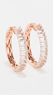 SHAY - 18k White Topaz Cut Eternity Hoops