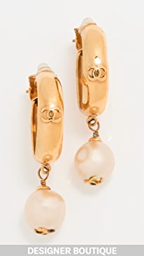 What Goes Around Comes Around - Chanel Pearl Hoop Earrings