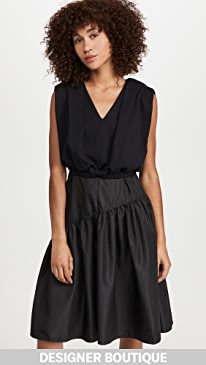 3.1 Phillip Lim - French Terry Combo Dress with Taffeta Skirt