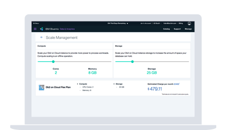 IBM Cloud Pak for Data screen of laptop