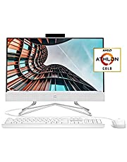 HP 22 All-in-One PC, AMD Athlon Gold 3150U Processor, 4 GB RAM, 256 GB SSD, Full HD IPS 21.5-inch Anti-glare Display, Windows 10 Home, USB Mouse and Keyboard (22-df0022, 2020)