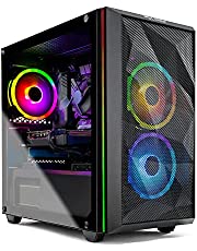 SkyTech Chronos Mini Gaming Computer PC Desktop - Intel Core-i3 10100F 3.6GHz, GTX 1650 4G, 500GB SSD, 8G 3000, RGB Fans, AC WiFi, Windows 10 Home 64-bit