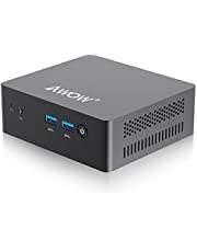 Mini PC Windows 10 Pro AWOW Mini Desktop Computer Intel Atom x7-E3950, 8GB DDR4 128GB SSD 4K@30Hz, HDMI x2, Dual Band WiFi, USB x4 Gigabit Ethernet, BT 4.2 AL34 Micro PC