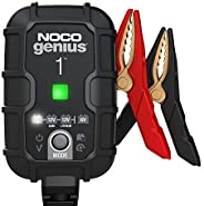 NOCO GENIUS1, 1-Amp Fully-Automatic Smart Charger, 6V and 12V Battery Charger, Battery Maintainer, Trickle Cha