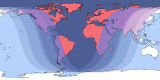 Map of 8 Nov 2003 eclipse viewability