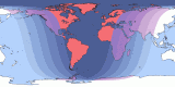 Map of 13 Feb 2101 eclipse viewability