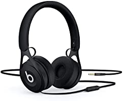 Beats EP Wired On-Ear Headphones - Battery Free for Unlimited Listening, Built in Mic and Controls - Black