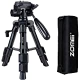 Mini Tripod for Camera,Zomei Travel Table Tripod with 3-Way Pan/Tilt Head 1/4 inches Quick Release Plate and Bag for DSLR Cam