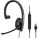 Sennheiser SC 130 USB (508314) - Single-Sided (Monaural) Headset for Business Professionals | with HD Stereo Sound, Noise Can