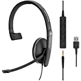 Sennheiser SC 135 USB (508316) - Single-Sided (Monaural) Headset for Business Professionals | with HD Stereo Sound, Noise-Can