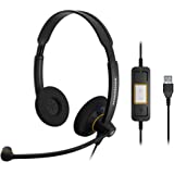 Sennheiser Consumer Audio SC 60 USB ML (504547) - Double-Sided Business Headset | For Skype for Business | with HD Sound, Noi