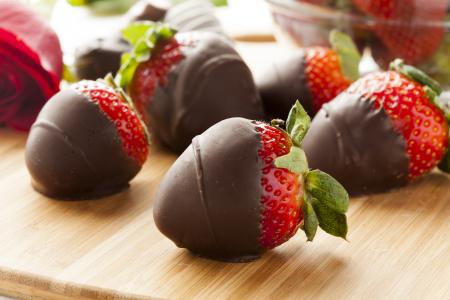 Chocolate covered strawberries.