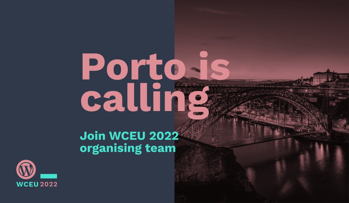 Picture of bridge over the Douro, with text "Porto is calling"