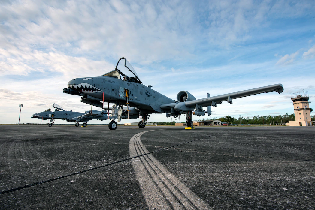 An A-10 Thunderbolt II rests at Avon Park Air Force Range