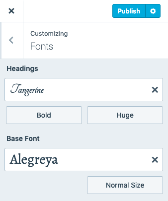 Customize Font - Font Size