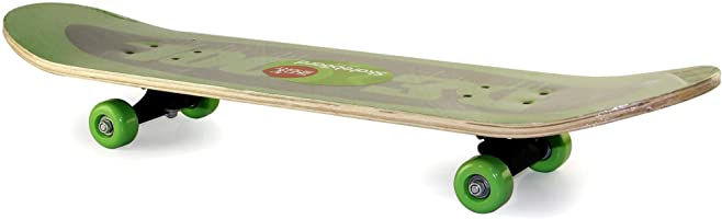 wooden skateboard 4 wheels green black size79x12.50x20.5cm