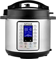 Nutricook Smart Pot Prime 1200 Watts - 10 in 1 Instant Programmable Electric Pressure Cooker, 8 Liters, 16 Smart...