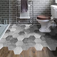 Hexagonal Floor Sticker, Wall Stickers for Bedroom Home Decor DIY Living Room Bathroom Floor Waterproof Tile Stickers,...