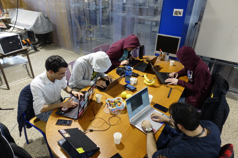 FSFE's system hackers at their meeting.