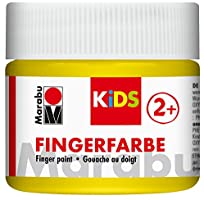 Marabu 03030050019 – Kids fingerfärg gul 100 ml, vattenbaserad fingerfärg, parabenfri, vegan, laktosfri, glutenfri,...