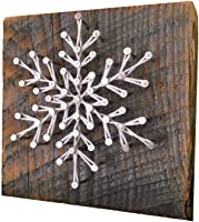 Snowflake accent block for holiday home decor (Frosty)