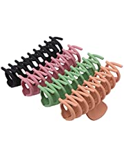 SHALAC Large Hair Claw Clips for Thick Hair 4 PCS , Strong Hold Perfect for Women, Barrettes for Long Hair, Fashion Accessories for Girls , Hair Clamps Clip 4.3 Inch Big Hair Claw for Heavy Hair