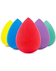 BEAKEY 5 Pcs Makeup Sponge Set, Foundation Blending Beauty Sponge, Flawless for Liquid, Cream, and Powder, Multi-colored Makeup Sponges