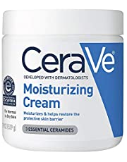 CeraVe Moisturizing Cream | Body and Face Moisturizer for Dry Skin | Body Cream with Hyaluronic Acid and Ceramides | Normal | Fragrance Free | 19 Oz