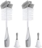 Munchkin Sponge Bottle Brush, 2 Pack, Grey