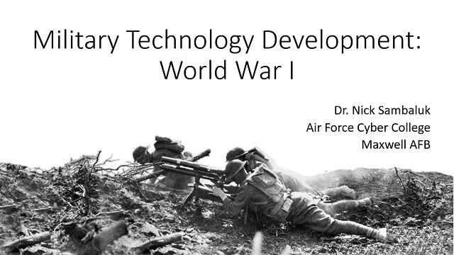 Military Technology Development: Wold War 1