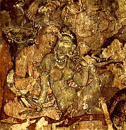 Cave paintings, Ajanta Caves, India