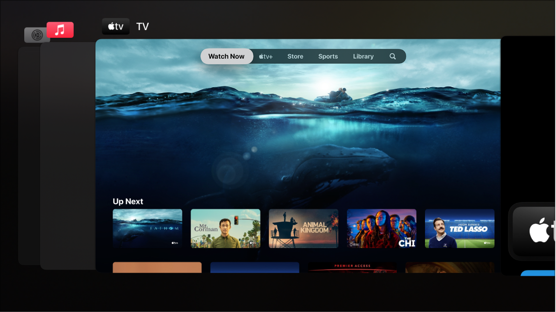 Apple TV screen showing App Switcher