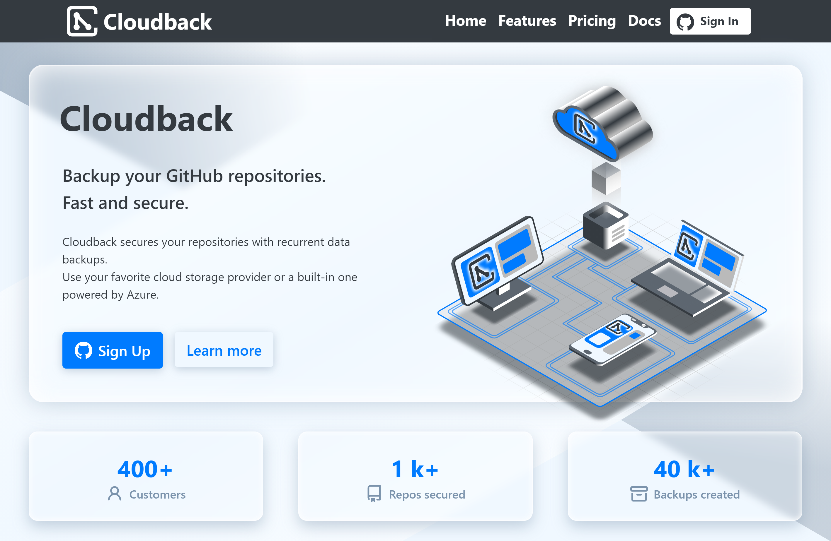 Cloudback Backup screenshot