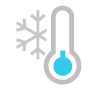 An icon symbolizing frigid temps.