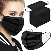 SVANZE 50Pcs Safety Masks - 3 Layer Disposable Protective Face Masks with Nose Clip and Ear Loops