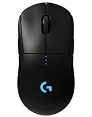 Logitech G PRO Wireless Gaming Mouse, HERO 16K Sensor, 16,000 DPI, RGB, Ultra Lightweight, 4 to 8 Programmable Buttons, Long Battery Life, On-Board Memory, PC / Mac - Black (AU Model)