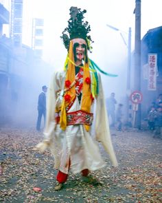 In Lugan Taiwan New Years is celebrated with firecrackers and a parade of giant local gods modeled after a legendary mythical general with long beard and long eyebrows. Photo from my book #VanishingAsia #Taiwan Long Eyebrows, Long Beards, Image Shows, Taiwan, Harajuku, Asia, Scene, Celebrities, Book