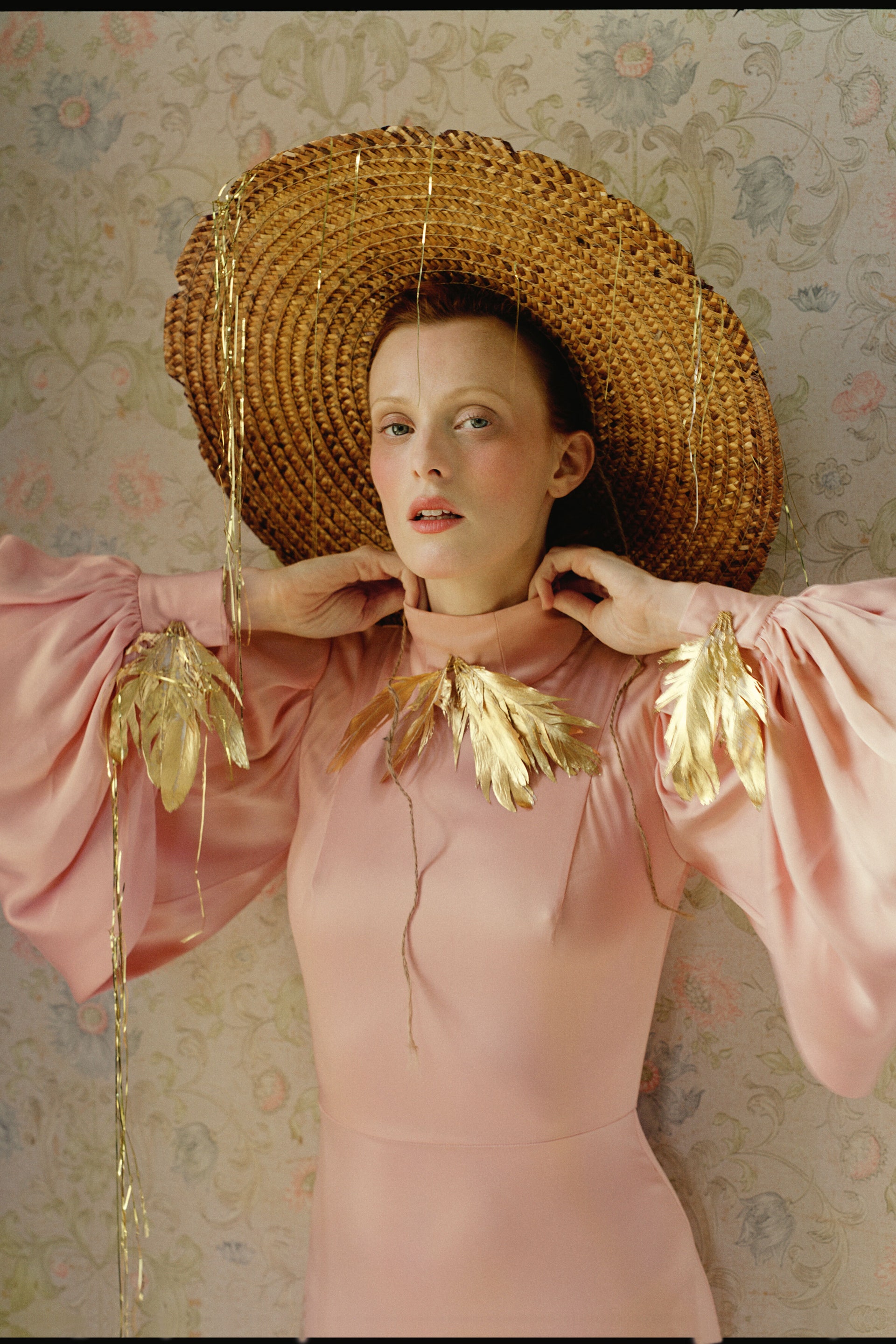 Image may contain Clothing Apparel Karen Elson Hat Human and Person