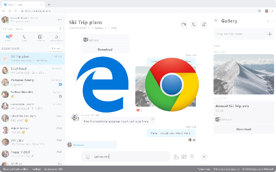 Skype‘i veebirakendus on nüüd saadaval Microsoft Edge‘i ja Chrome‘i jaoks