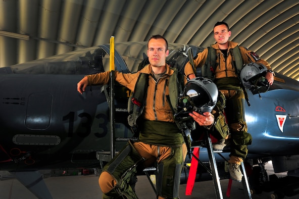 French Air Force Mirage 2000-D pilot Sebastien "Faber" Fabre and weapons systems officer Jerome "Daou" Daoulas perform integral roles in supporting ground coalition forces in the Kandahar provinc