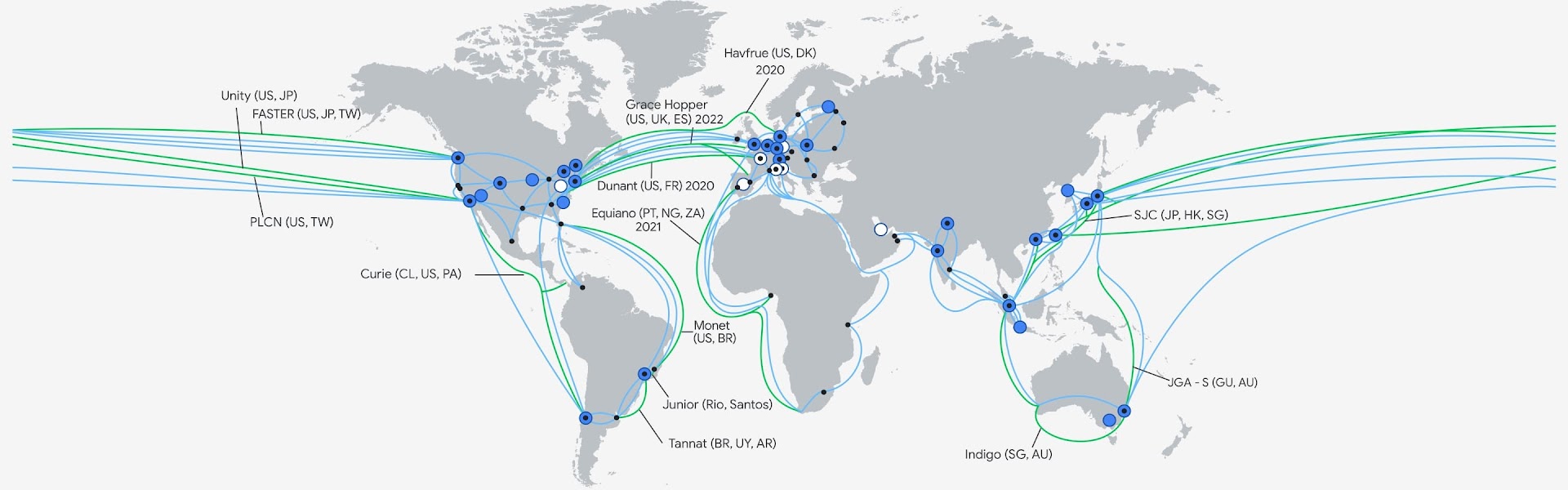 Map of Google Cloud Infrastructure