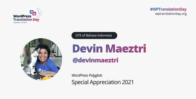 Polyglot nominatee - Devin Maeztri