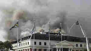 Fire reignites at South Africa's Parliament in Cape Town