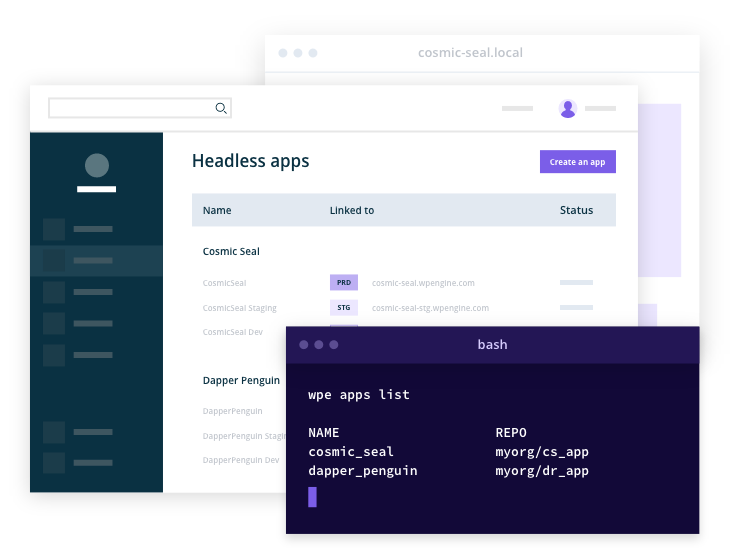 WP Engine Atlas Headless WordPress Dashboard